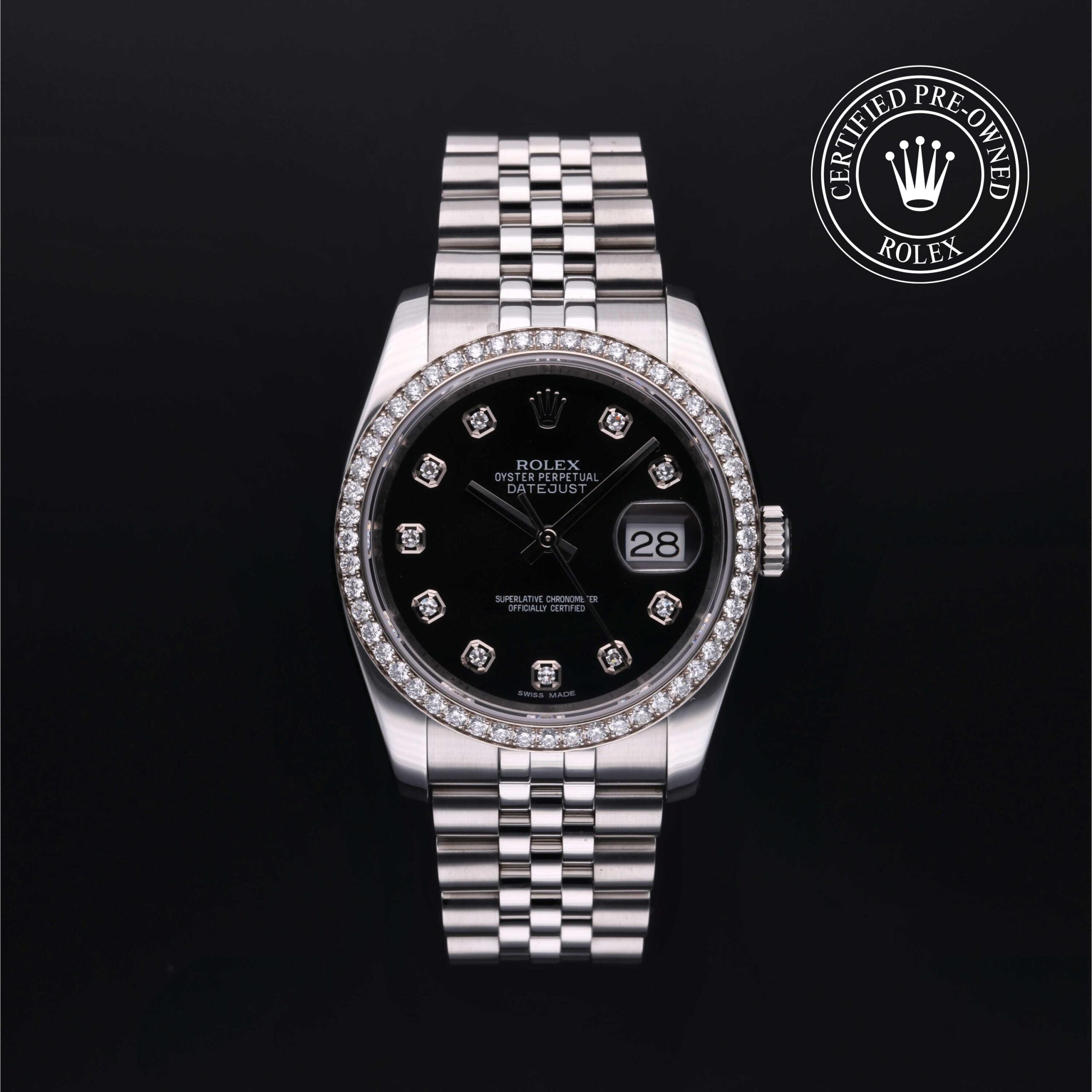 Rolex Certified Pre-Owned Datejust 36mm White Rolesor 2012 Reference 116244