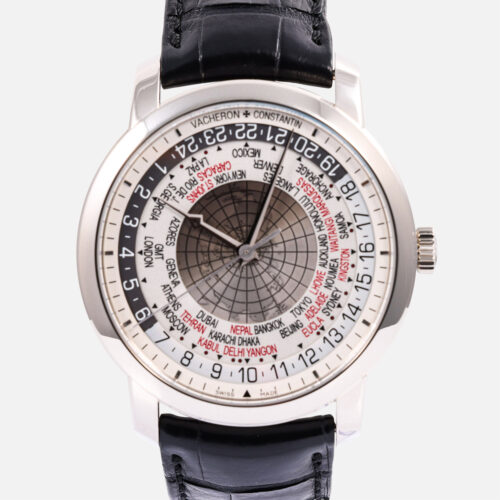 Front view of a pre-owned Vacheron Constantin Traditionnelle World Time 43mm (Ref. 86060/000G-8982)