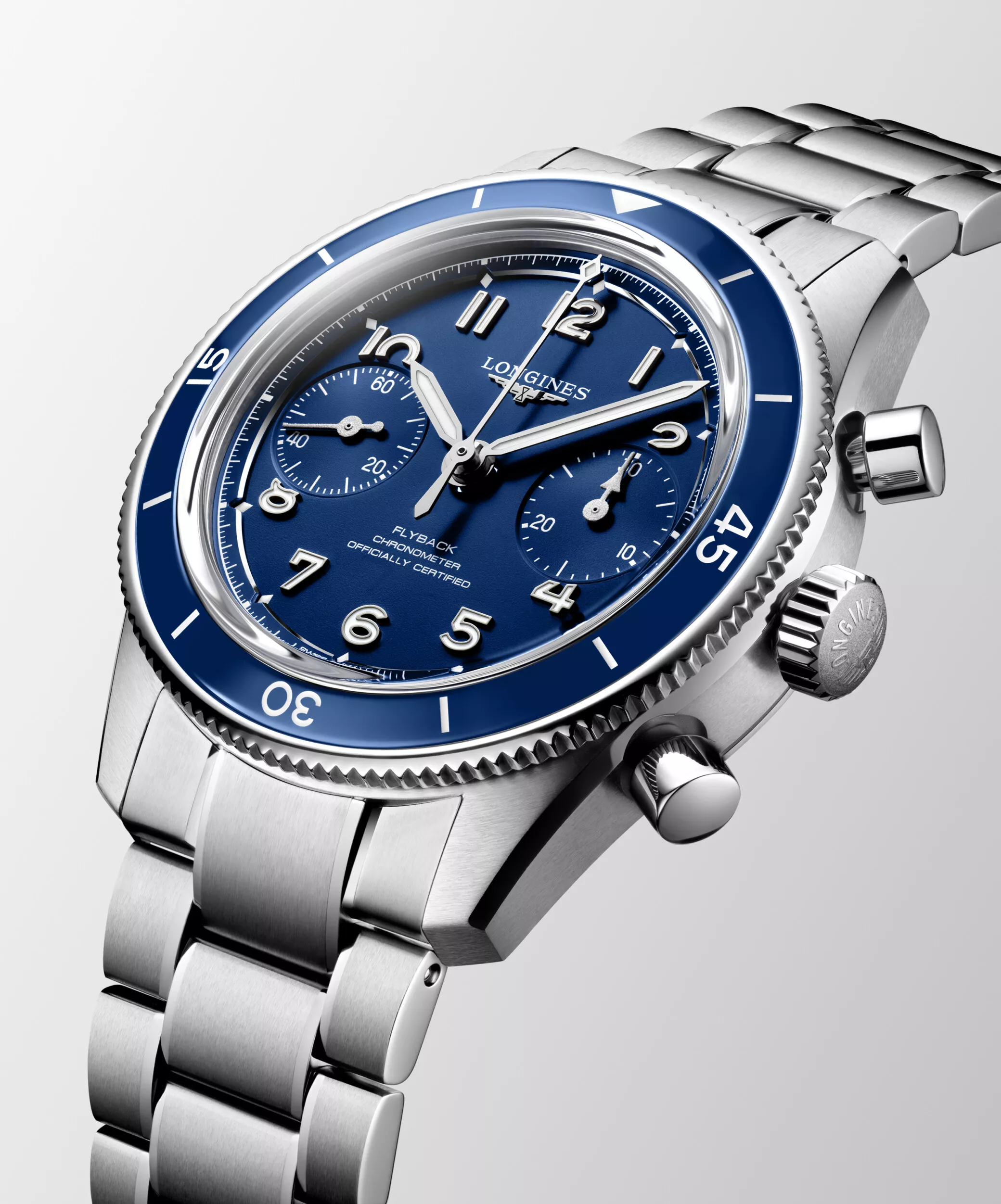 Longines spirit flyback detailed close up