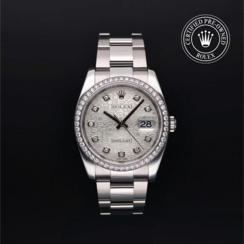 Rolex Certified Pre-Owned Datejust 36mm White Rolesor 2010 Reference 116244