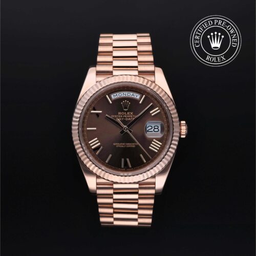 Rolex Certified Pre-Owned Day-Date 40mm Everose Gold 2018 Reference 228235
