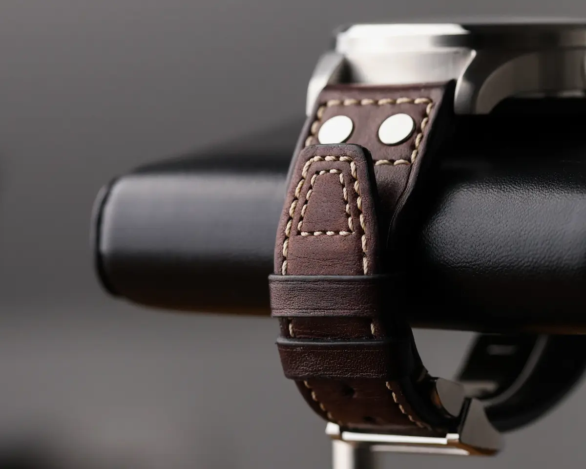 IWC Big Pilot Le Petit Prince IW500908 photographed on leather strap in warm studio lighting