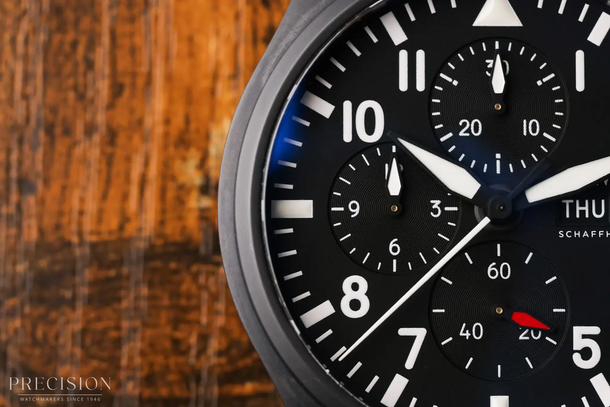 IWC Pilot's Watch TOP GUN IW389101 black ceramic case and chronograph dial
