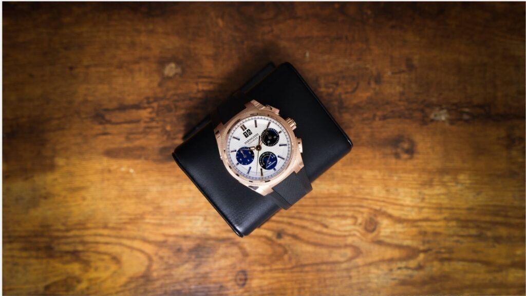 Parmigiani Fleurier Tondagraph GT 42mm Rose Gold PFC903-1500140 presentation box with open display caseback