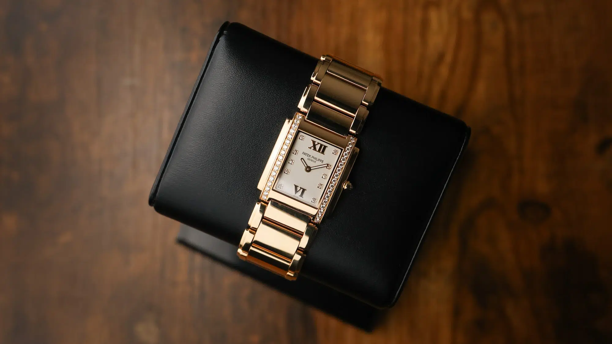 Patek Philippe Twenty-4 491011R-001 rose gold ladies watch on leather display box