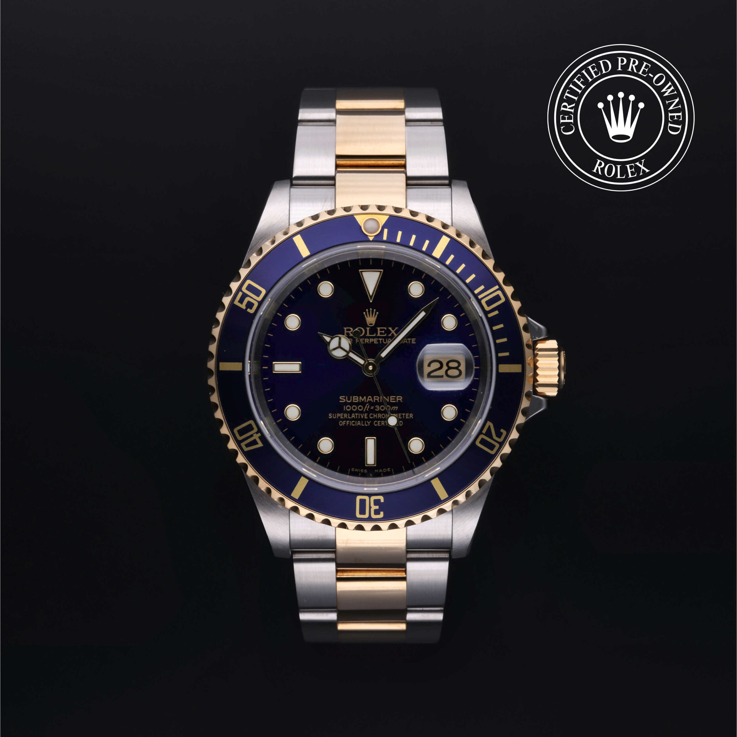Rolex 16613 Certified Pre-Owned Submariner Date Blue Dial