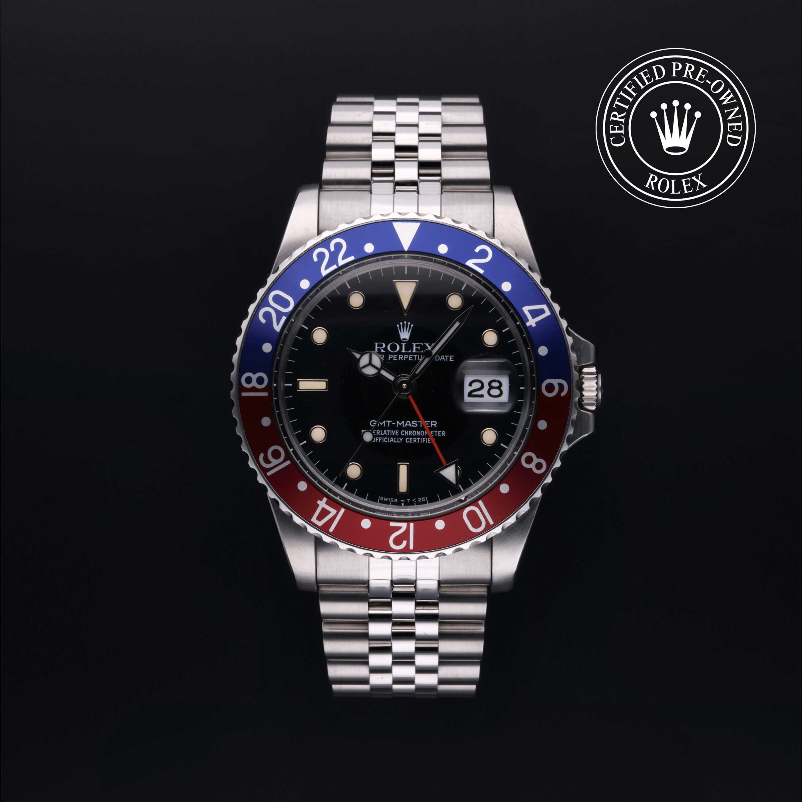 Rolex GMT-Master 16750 vintage watch with black dial
