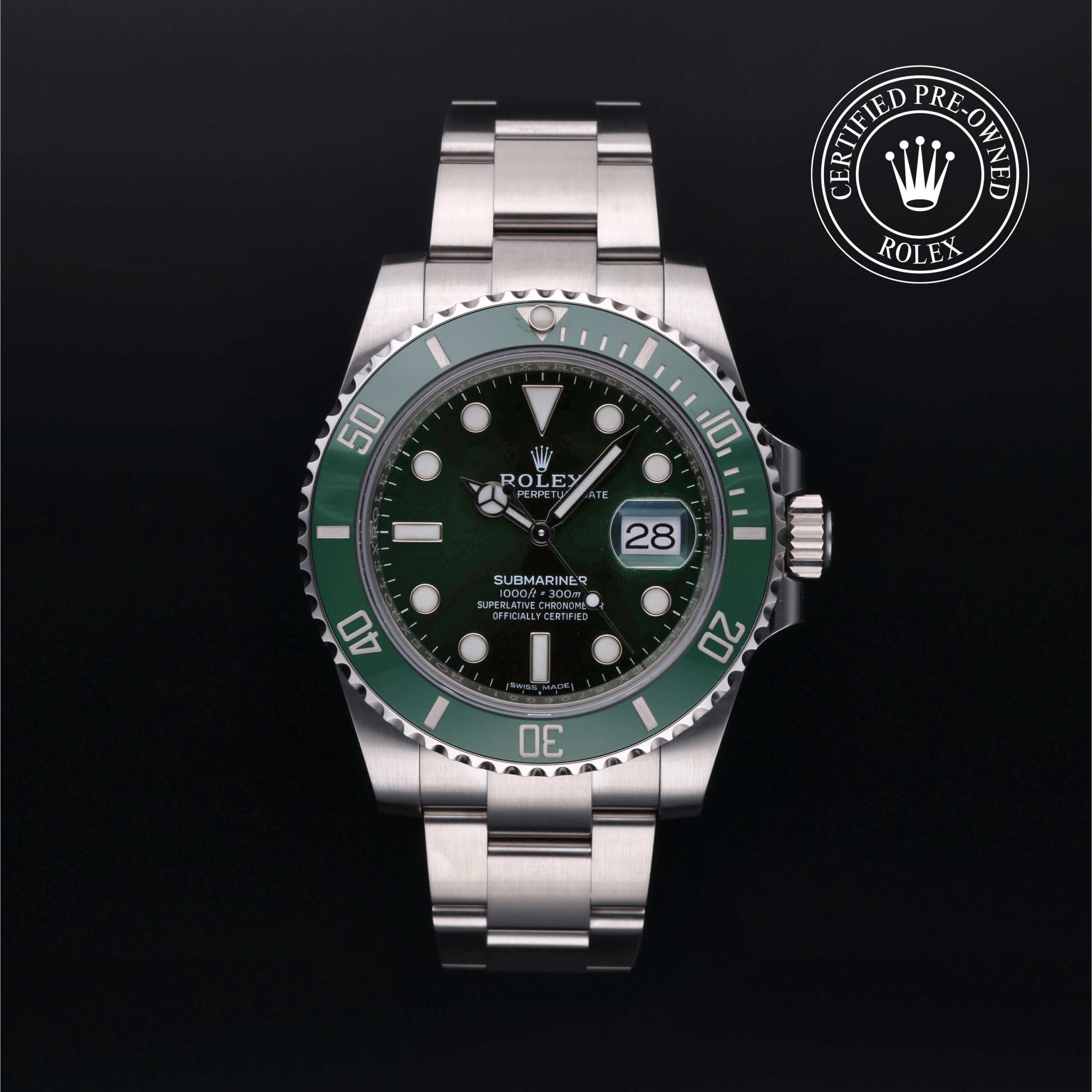 Rolex 116610LV Submariner Date green dial and bezel