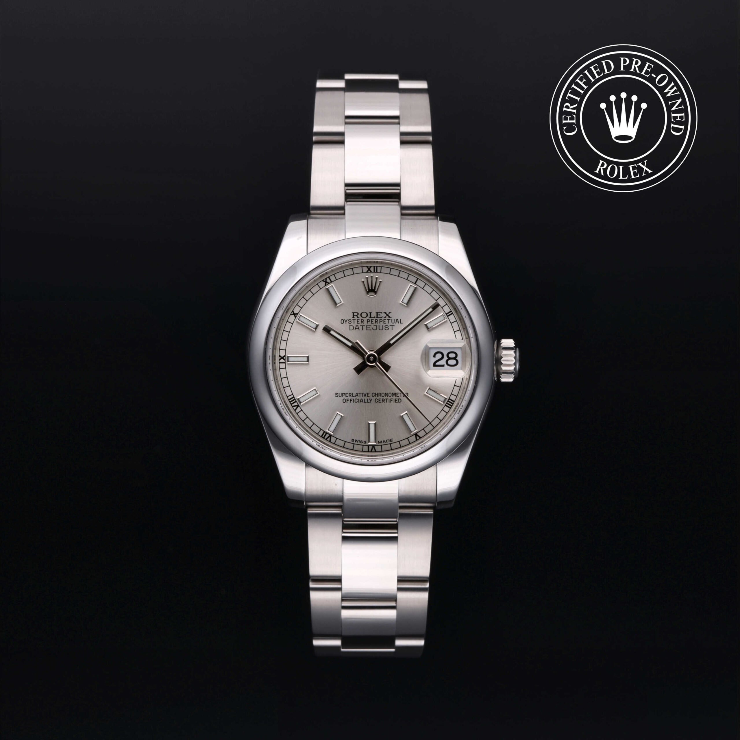Rolex Datejust 31 178240 with silver dial and Oyster bracelet