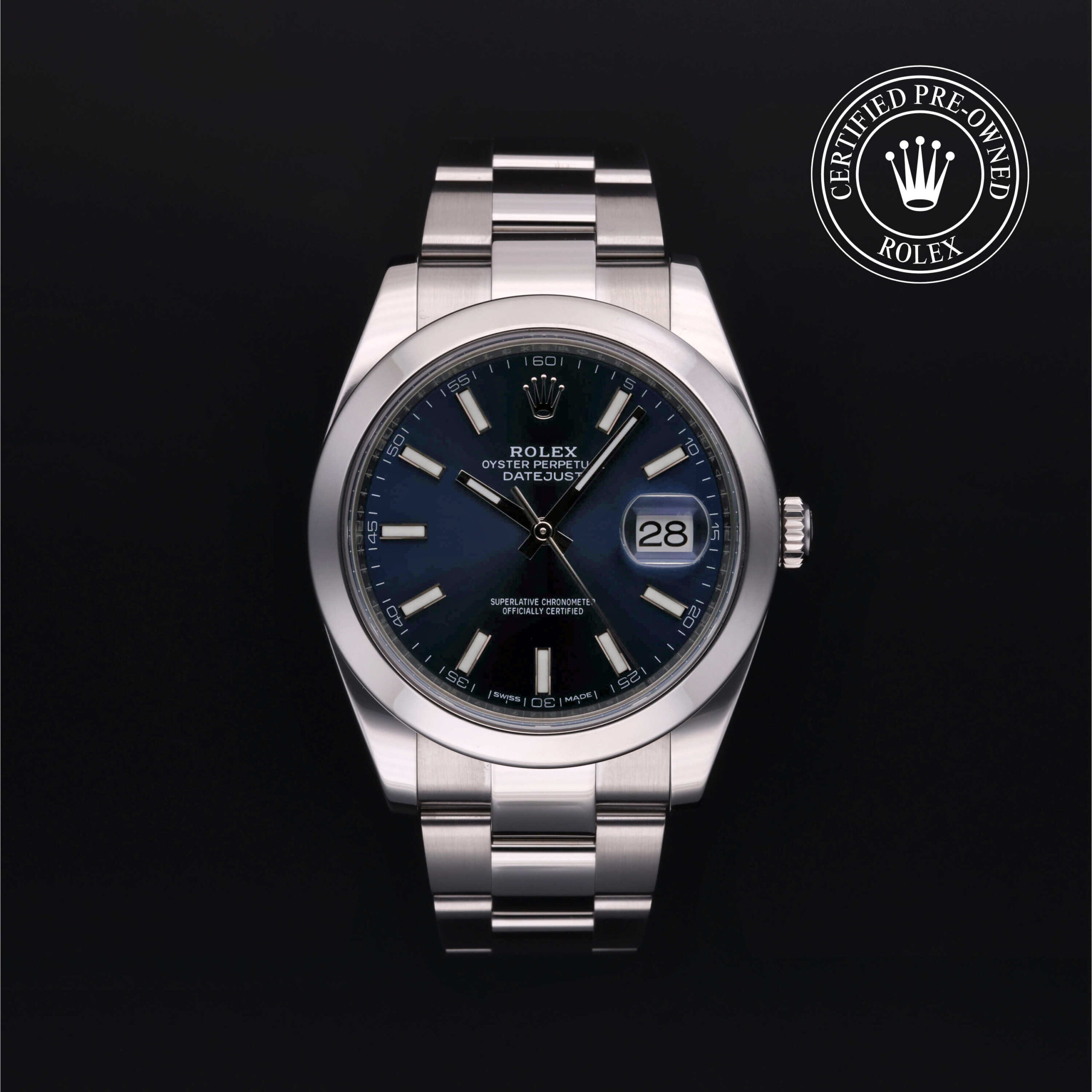 Rolex Datejust 41 126300 with bright blue dial