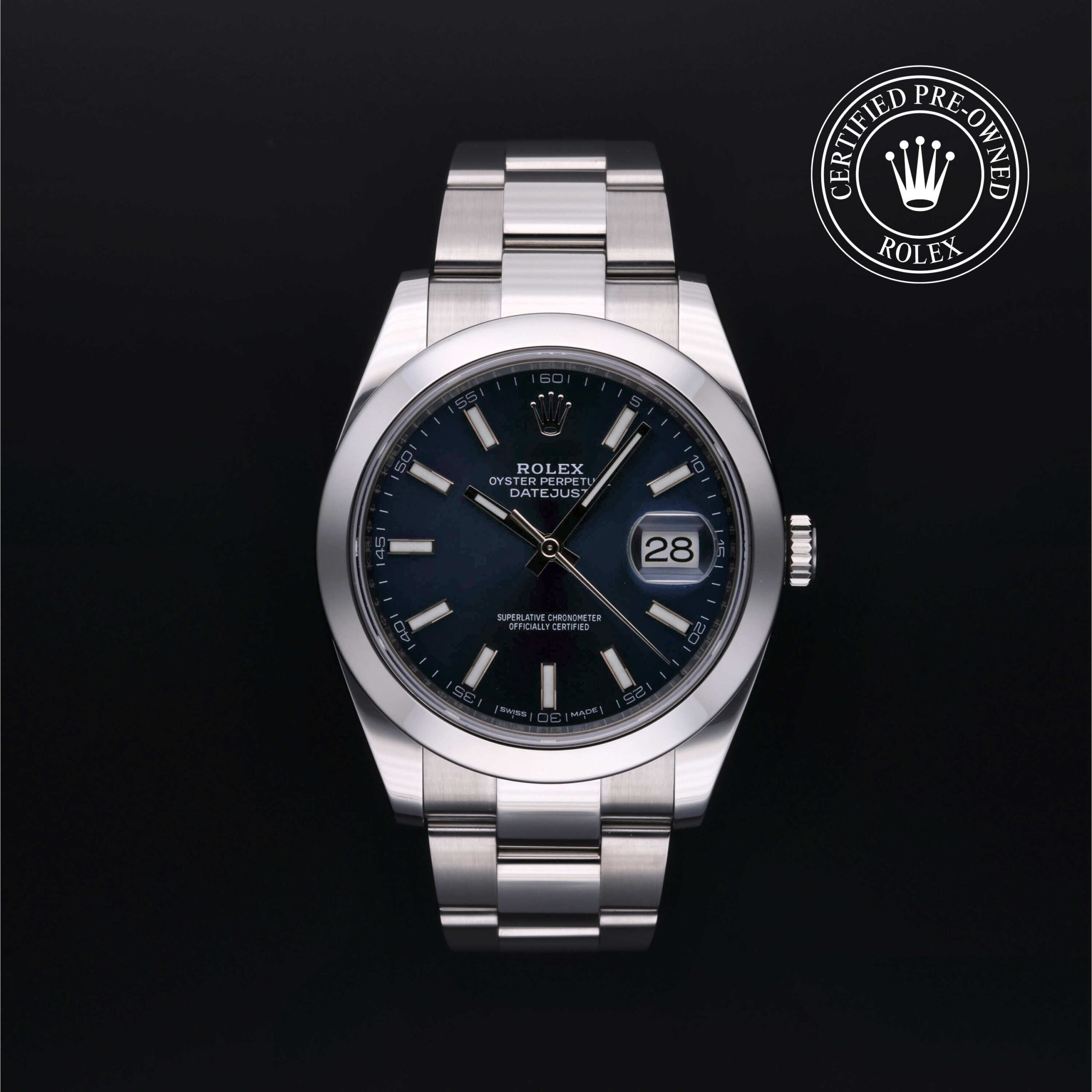 Rolex Datejust 41 126300 with bright blue dial