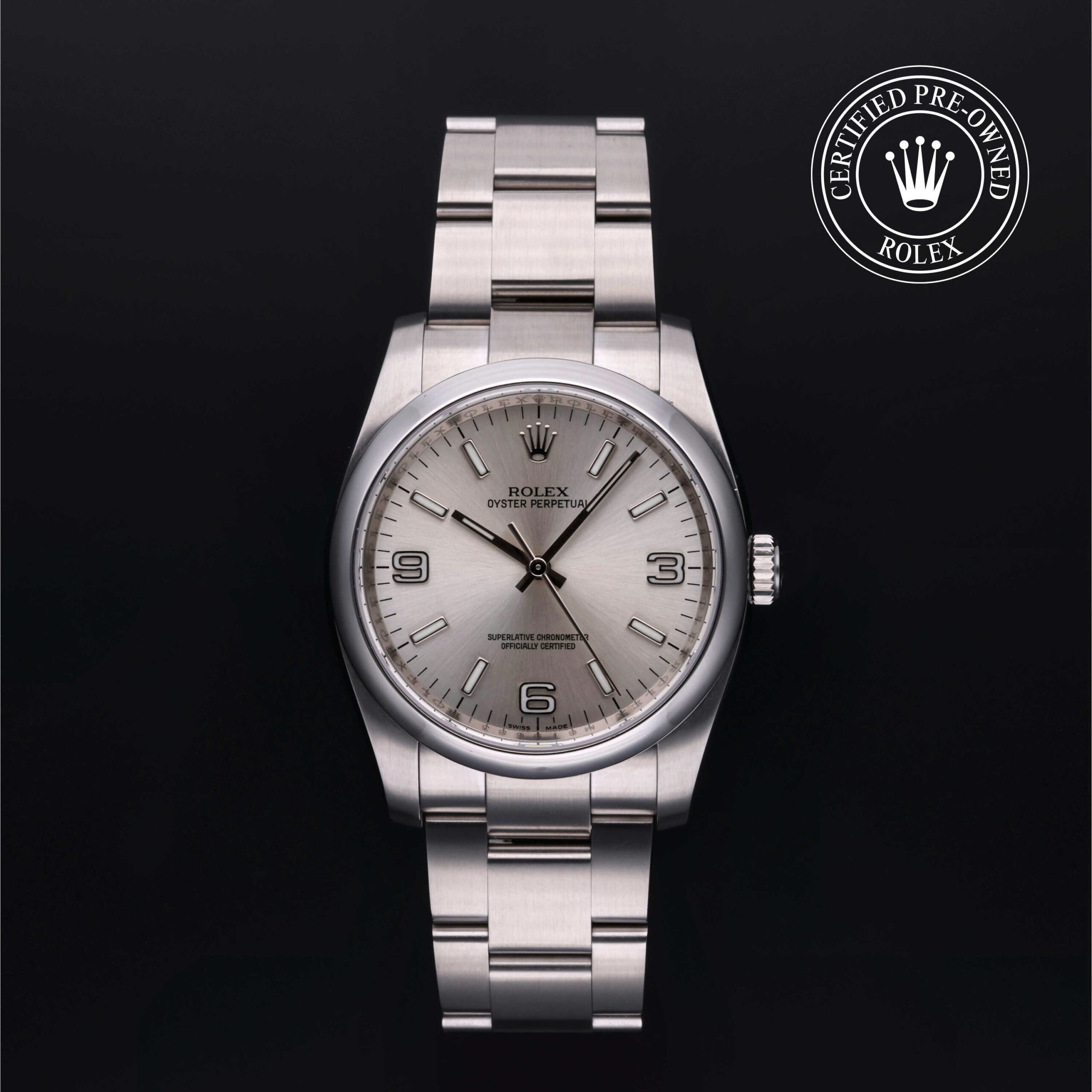 Rolex Oyster Perpetual 36 116000 Silver Dial Arabic Numerals