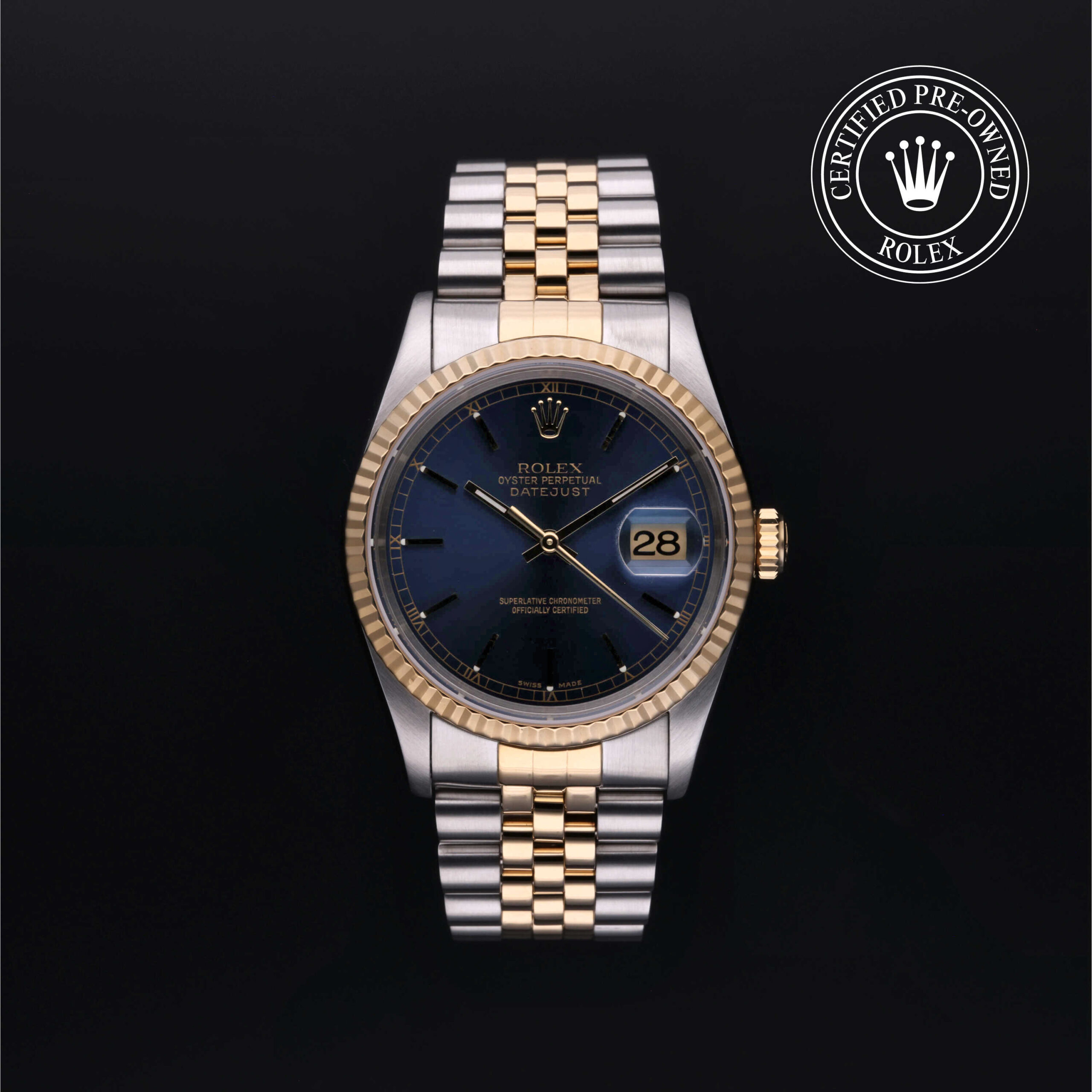 Rolex 16233 Datejust 36 Blue Dial