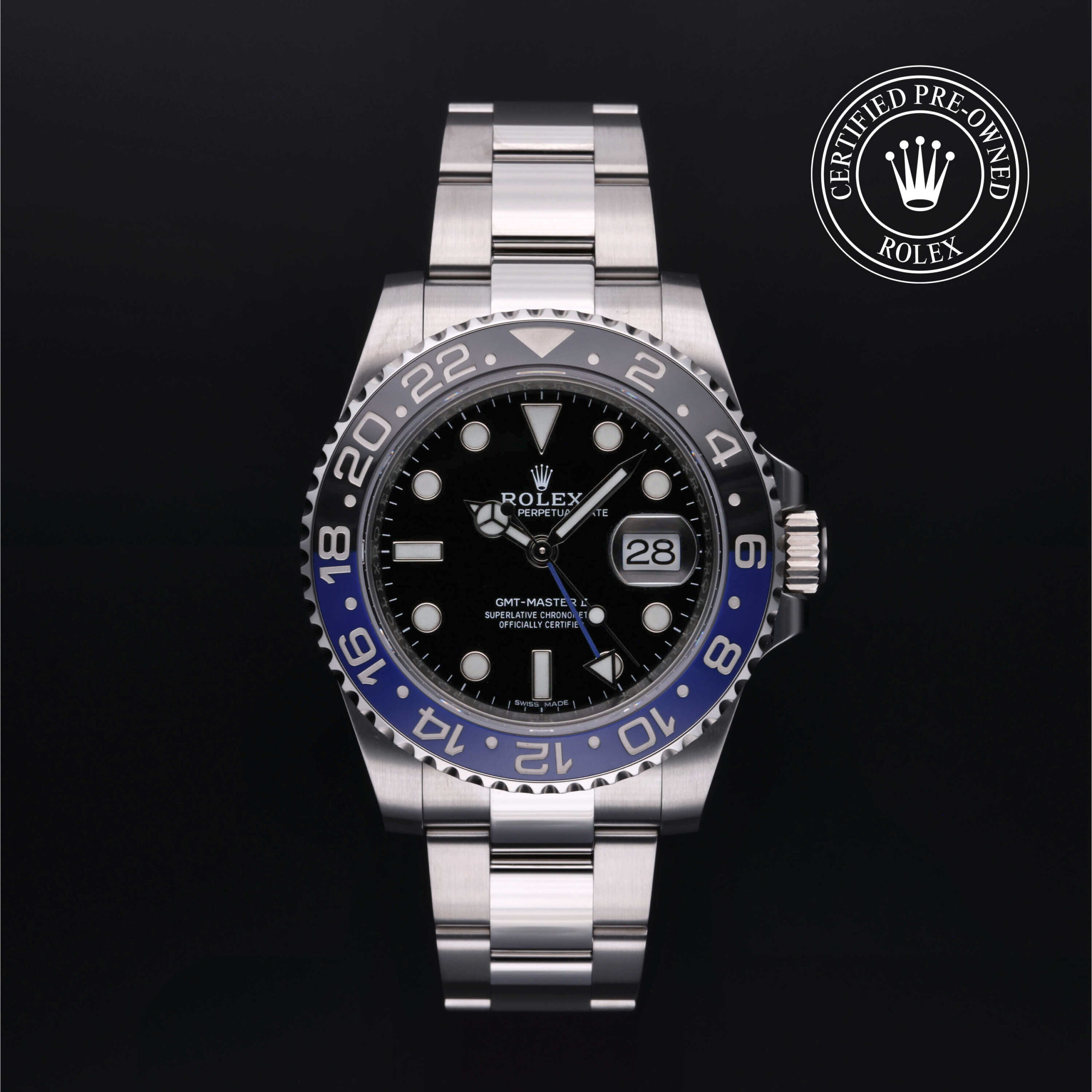 Rolex GMT-Master II Batman 116710BLNR Black Dial Blue Black Bezel