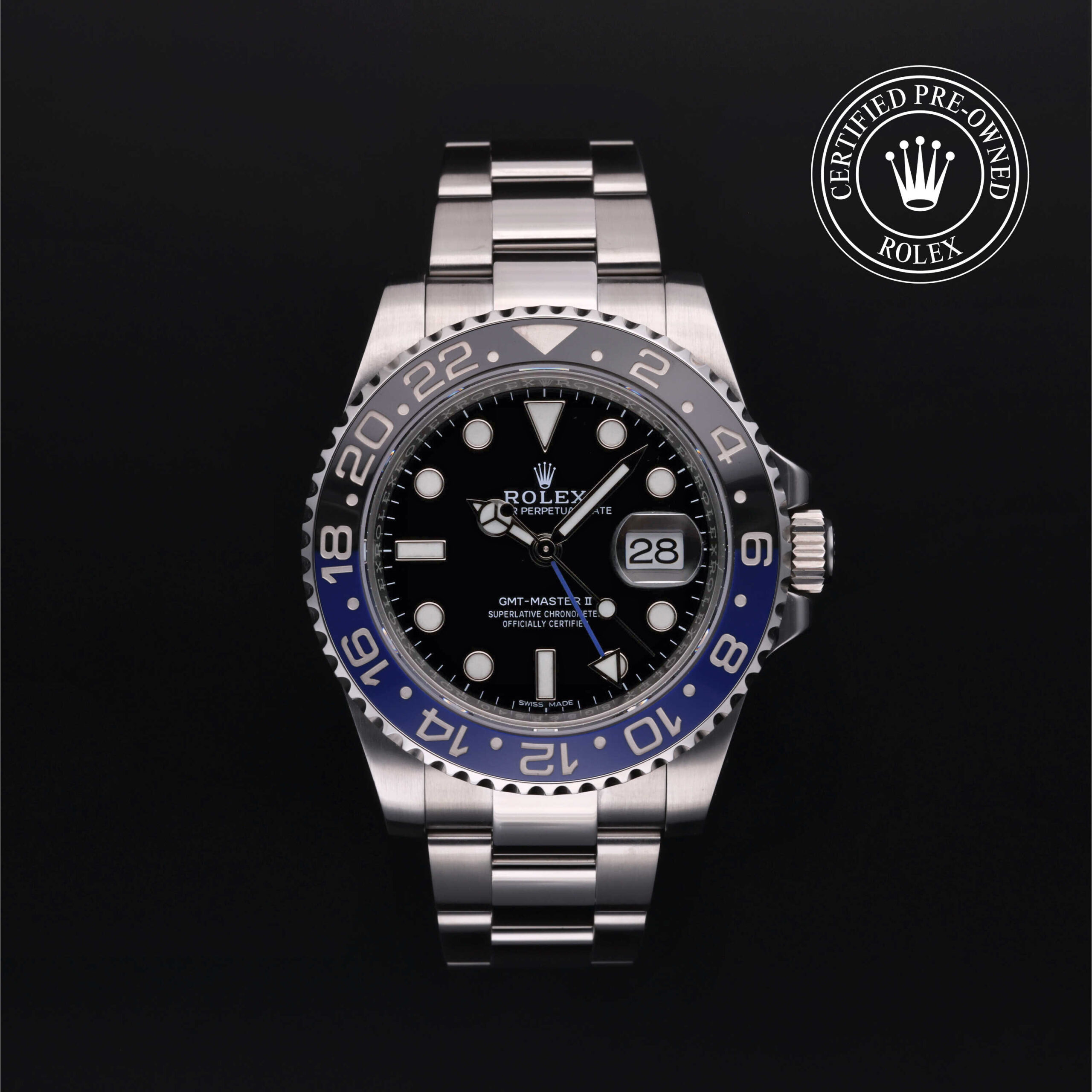 Rolex GMT-Master II Batman 116710BLNR Black Dial Blue Black Bezel