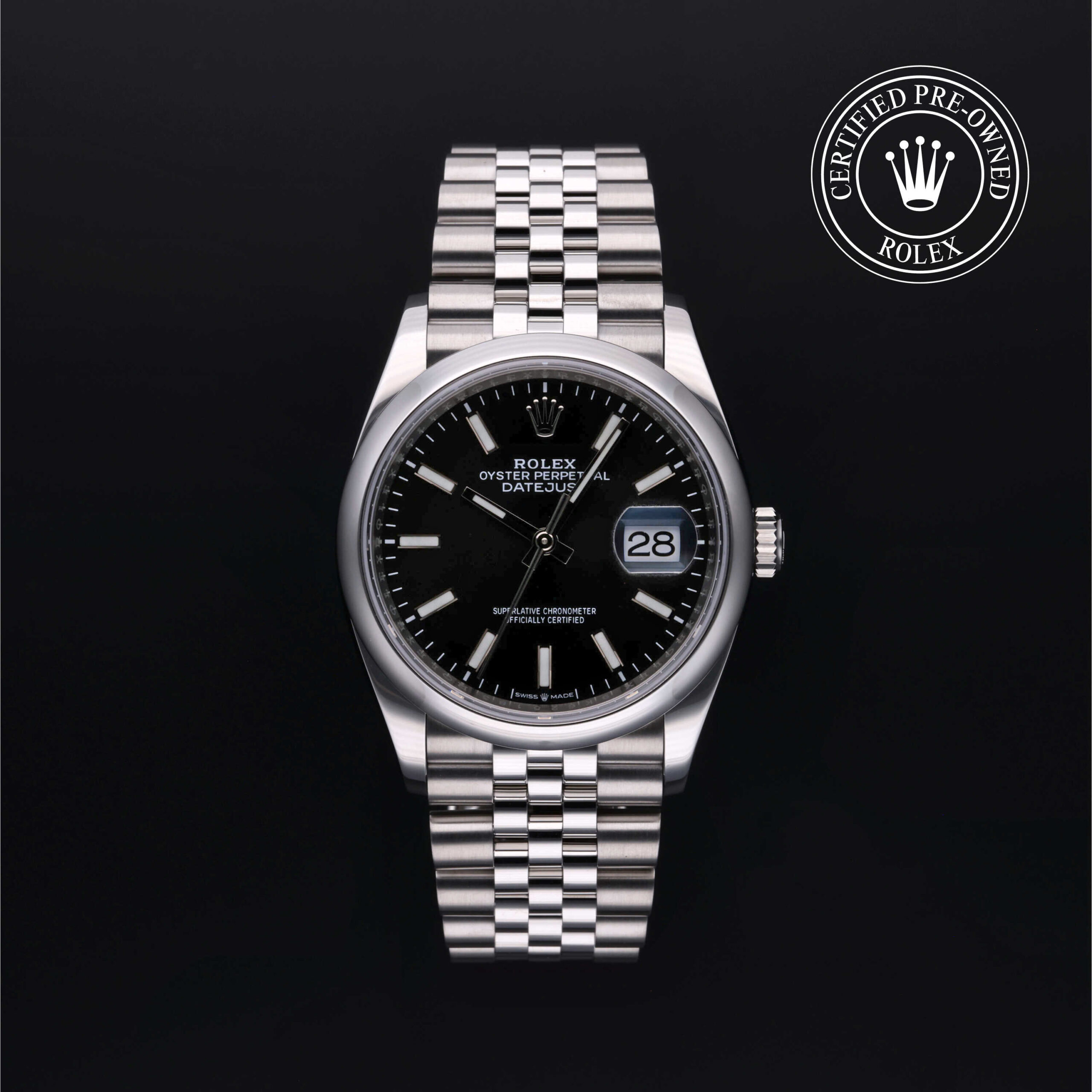 Rolex Datejust 36 126200 Black Dial Jubilee Bracelet