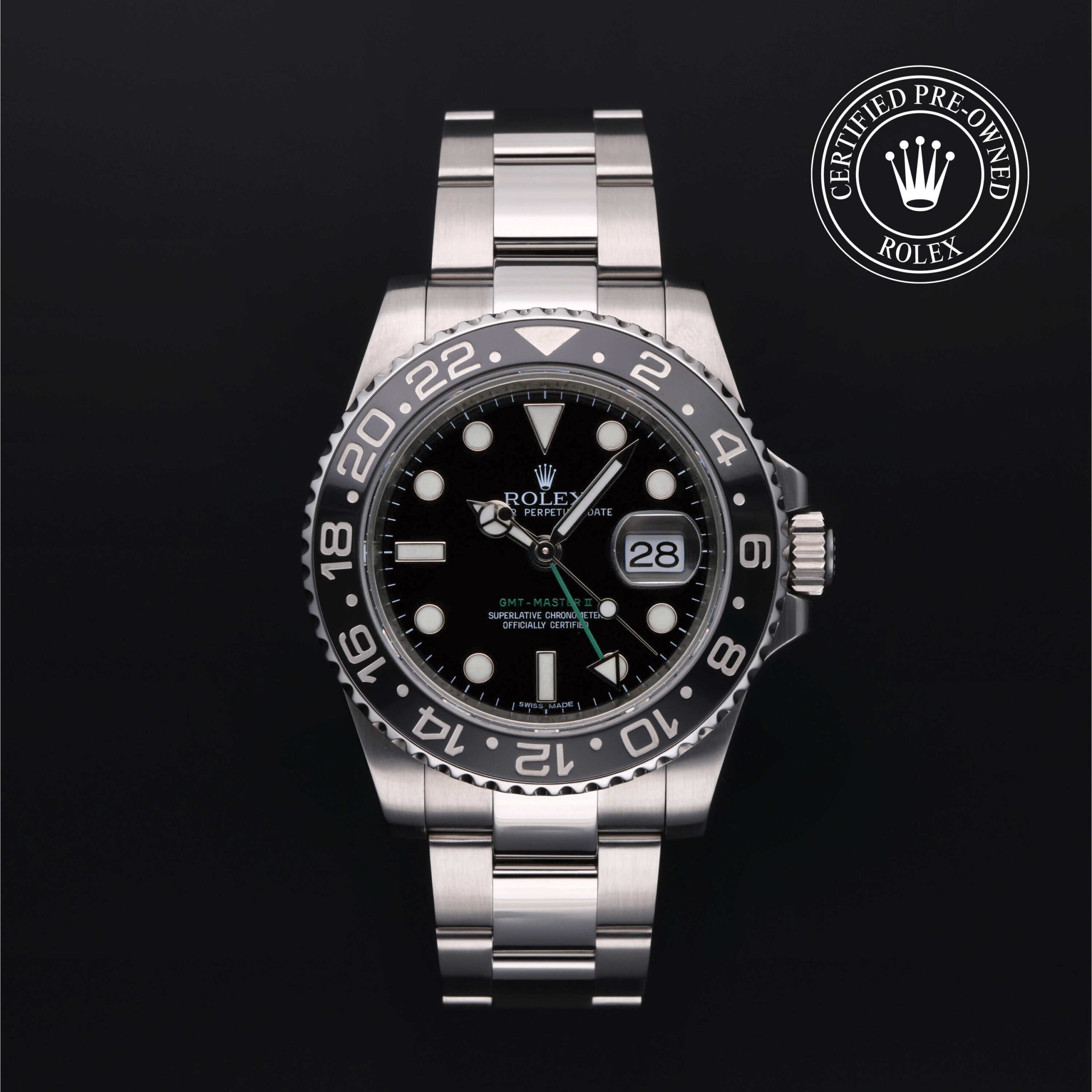 Rolex GMT-Master II 116710LN Black Dial Black Bezel Oyster Bracelet