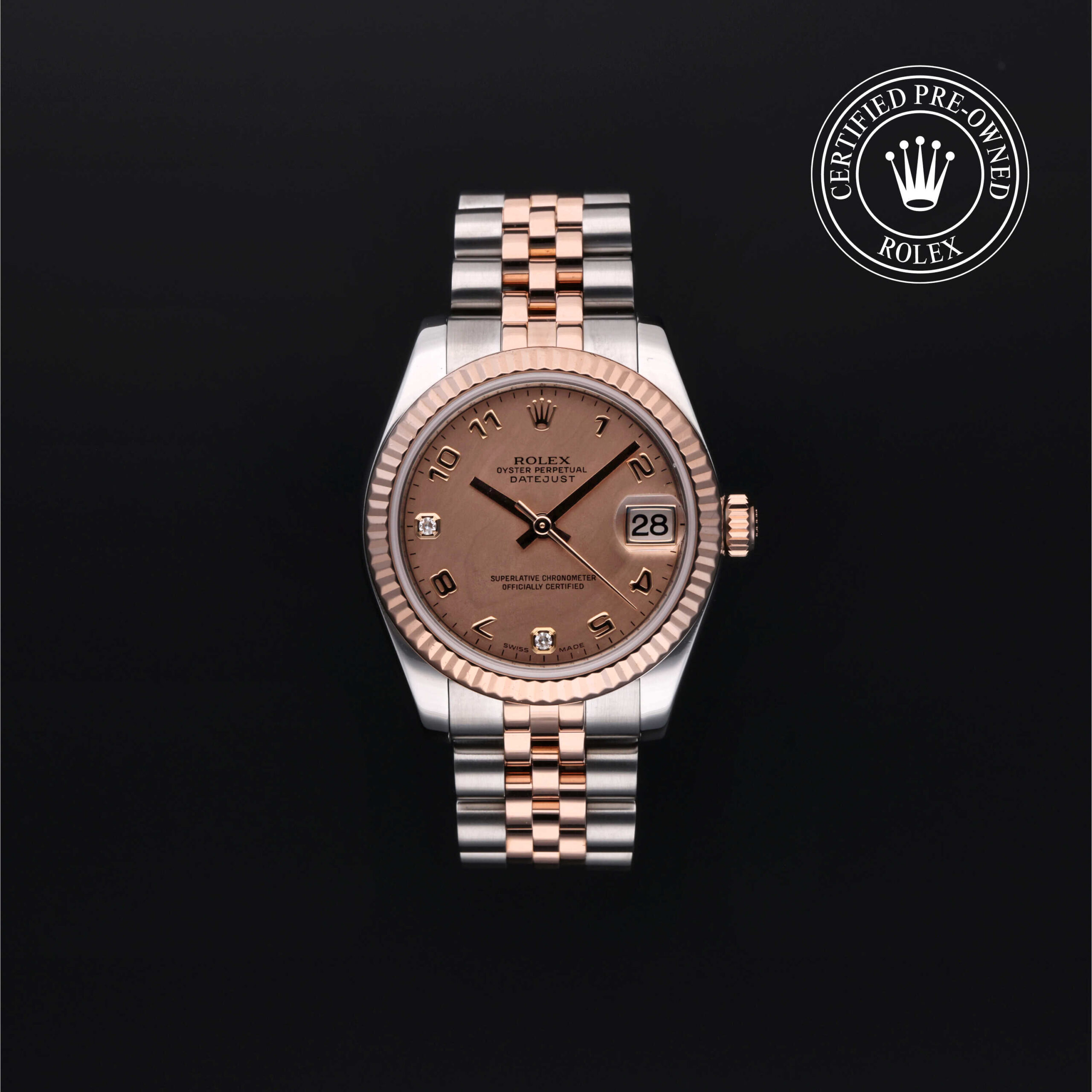 Rolex Datejust 31 178271 Pink Goldust Dial Jubilee Bracelet