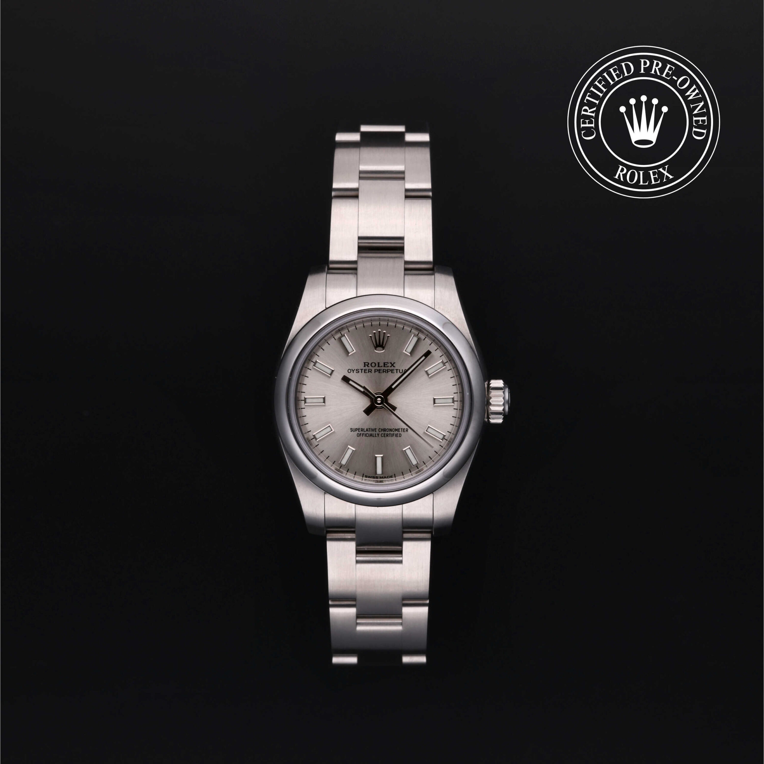Rolex Certified Pre-Owned Oyster Perpetual 26 176200 Silver Dial | Precision Watches