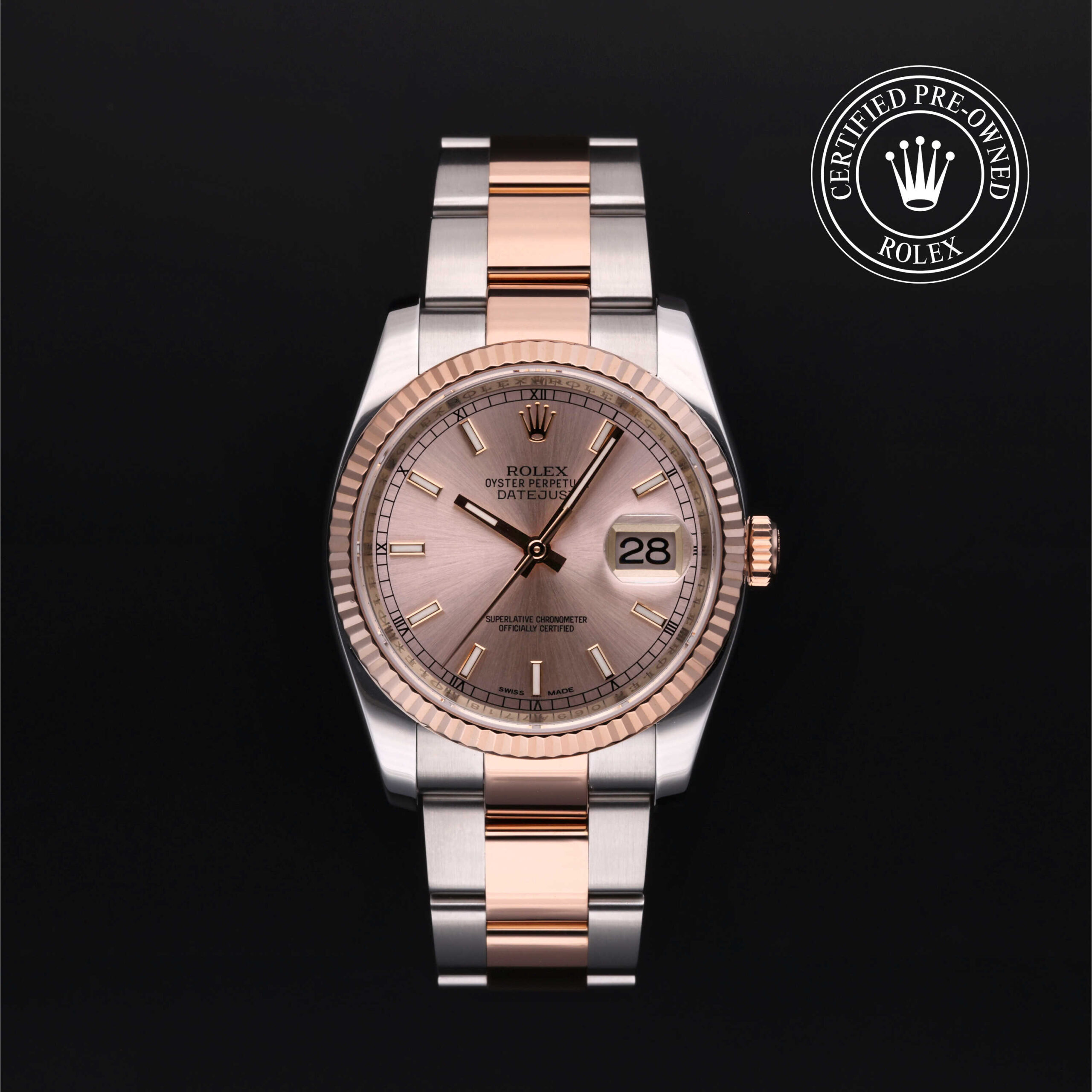 Rolex Datejust 116231 Pink Dial Everose Rolesor 36mm