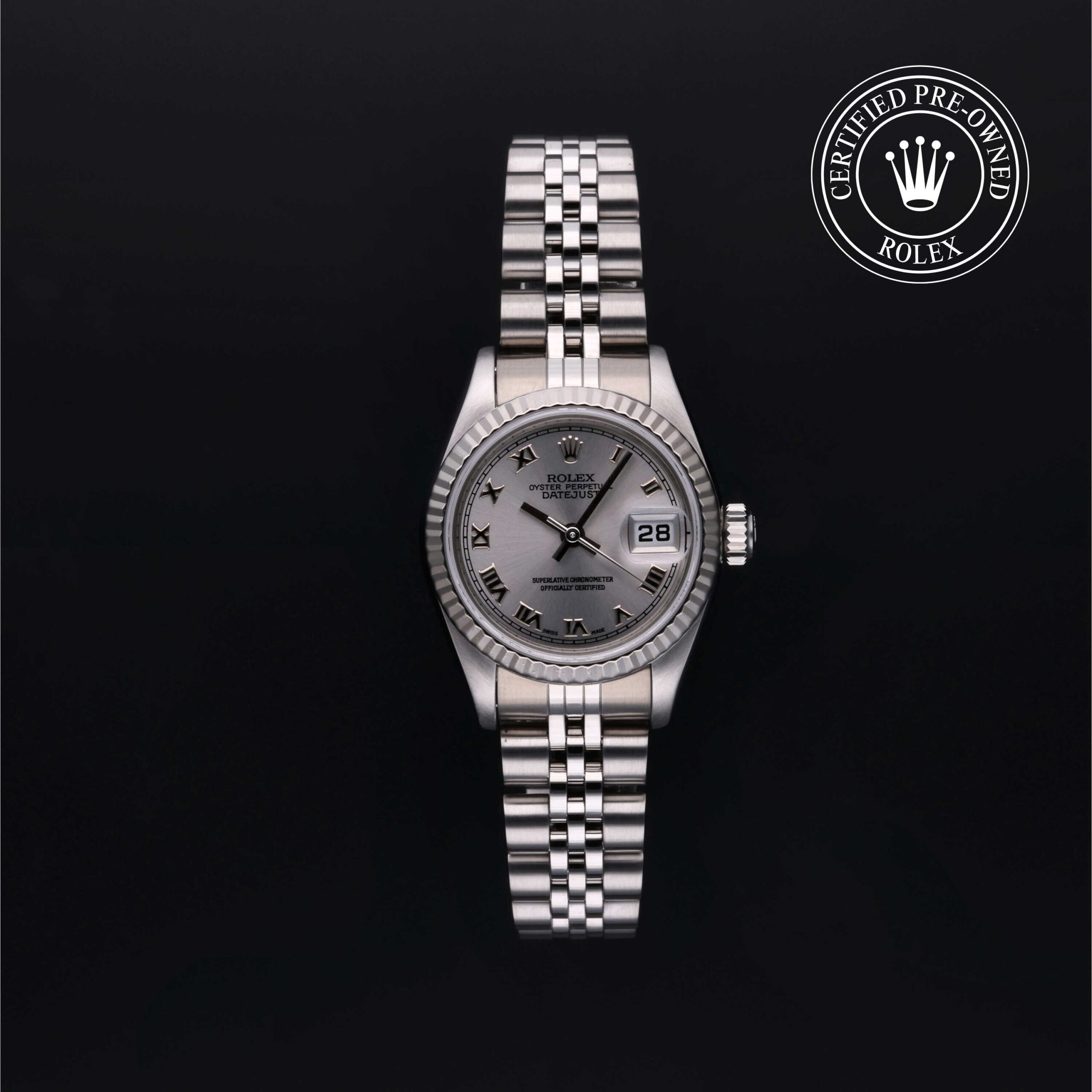 Rolex Certified Pre-Owned Lady-Datejust 26 69174 Rhodium Dial | Precision Watches