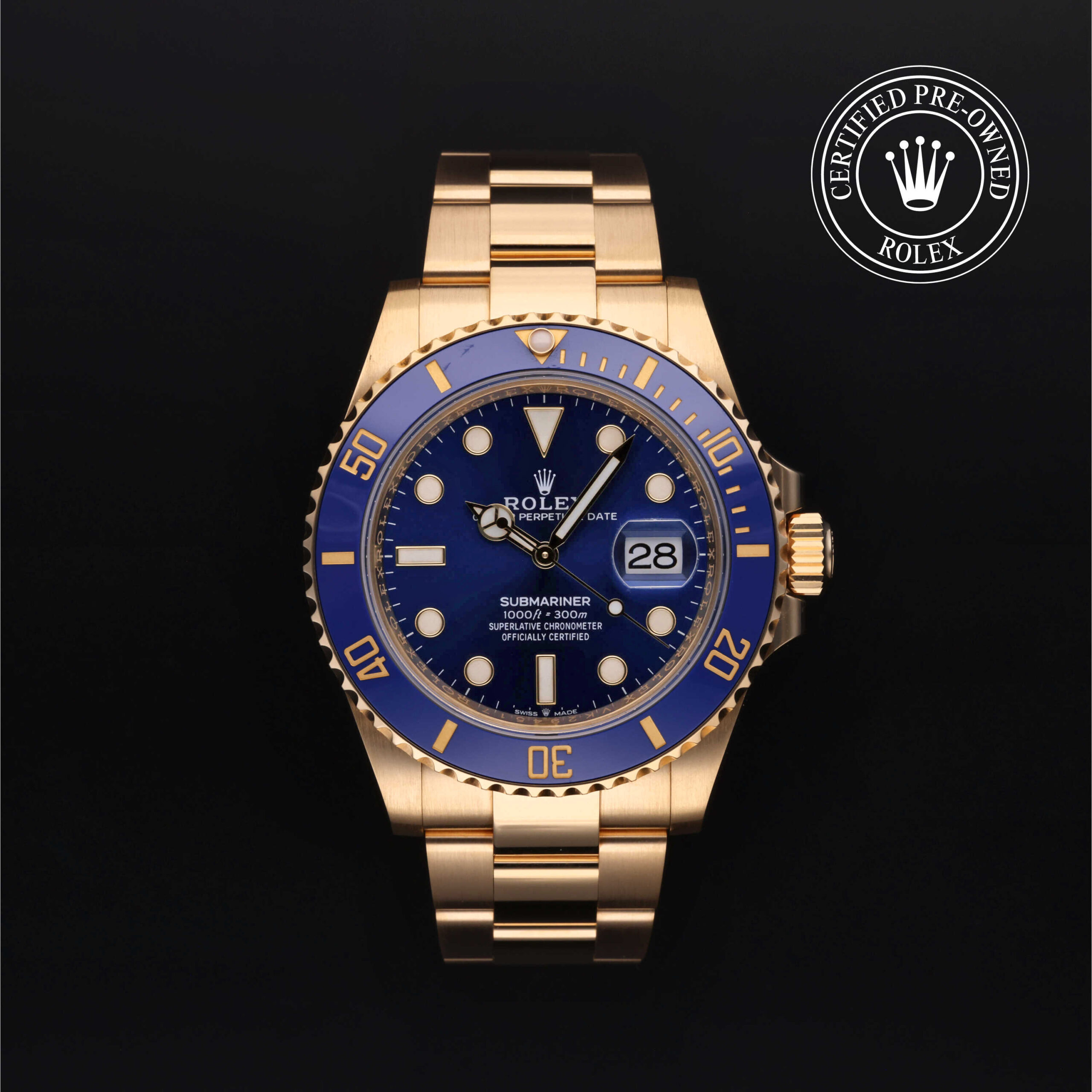 Rolex Submariner Date blue dial 41mm certified pre-owned