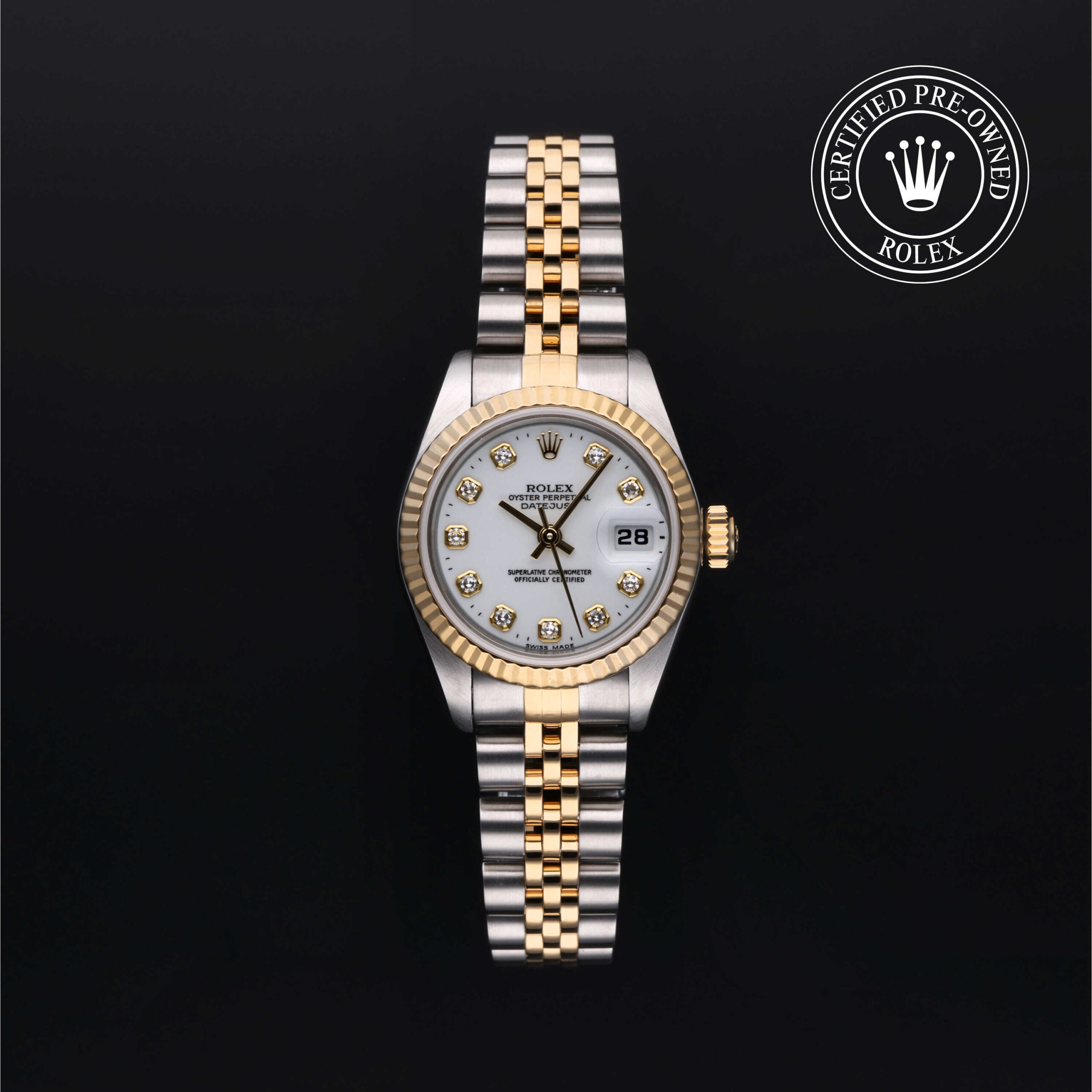 Rolex Lady-Datejust 69173 Certified Pre-Owned – White Diamond Dial