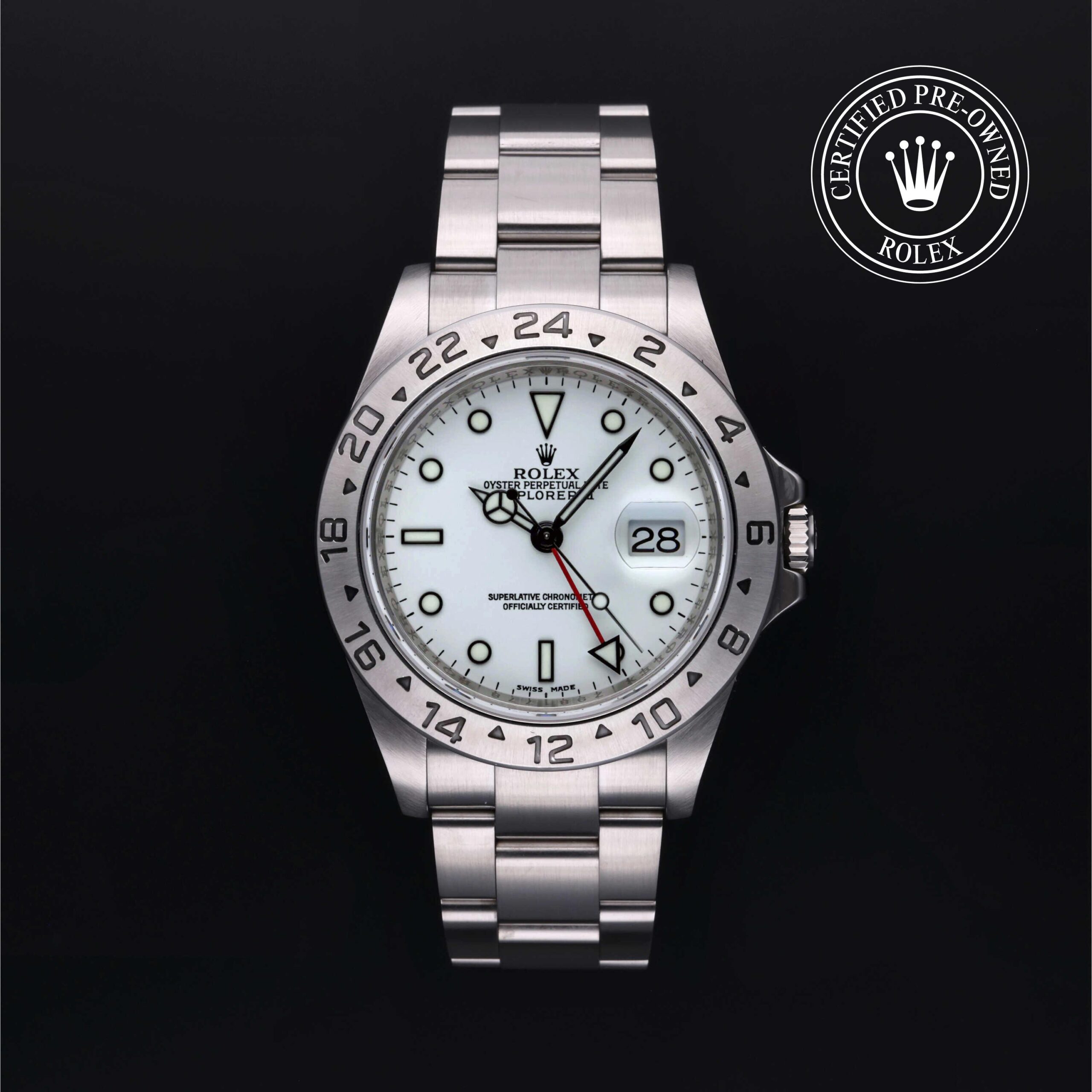 Rolex Certified Pre-Owned Explorer II 16570 white dial