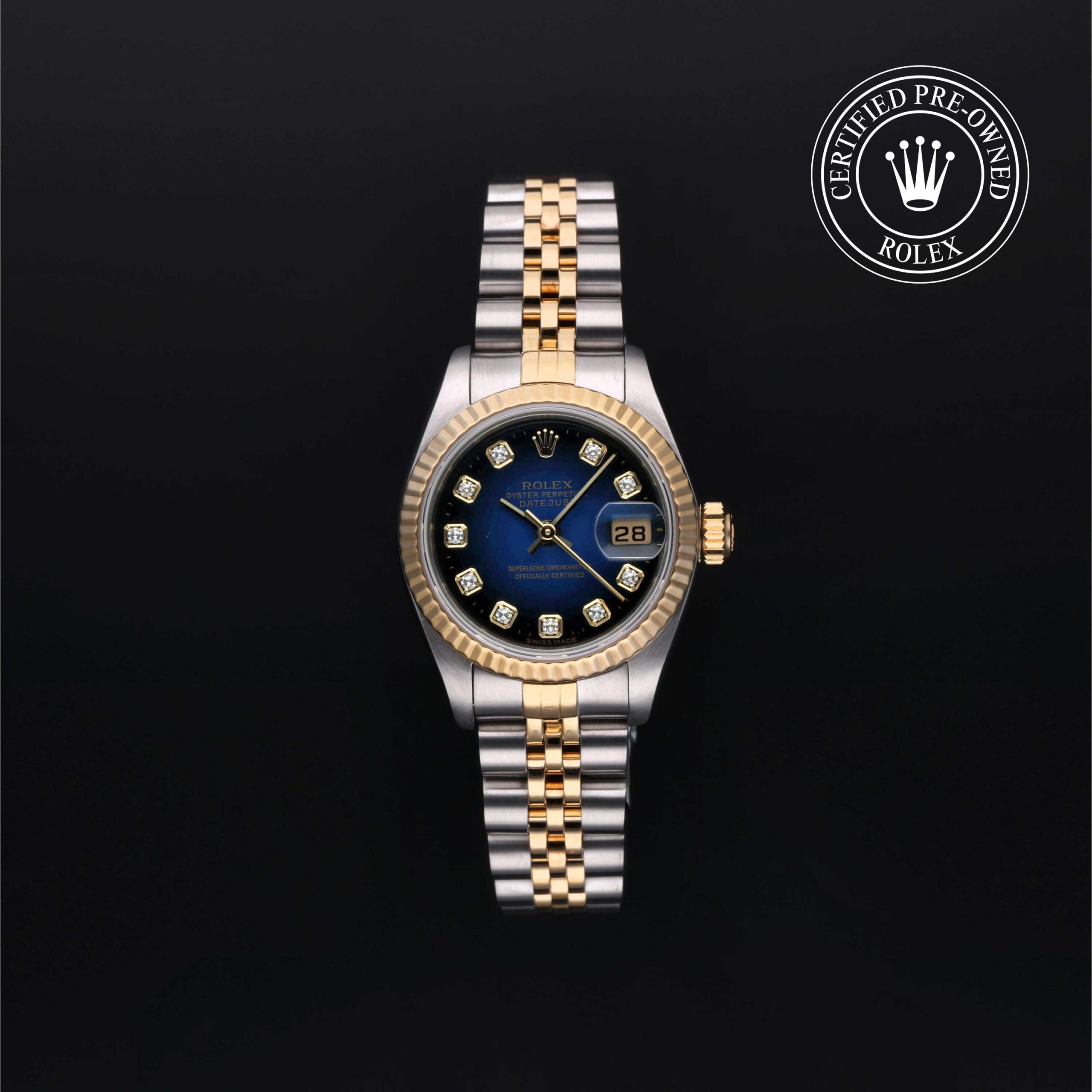 Rolex Certified Pre-Owned Lady-Datejust 26mm Rolesor 18 Carat Yellow 1989 Reference 69173