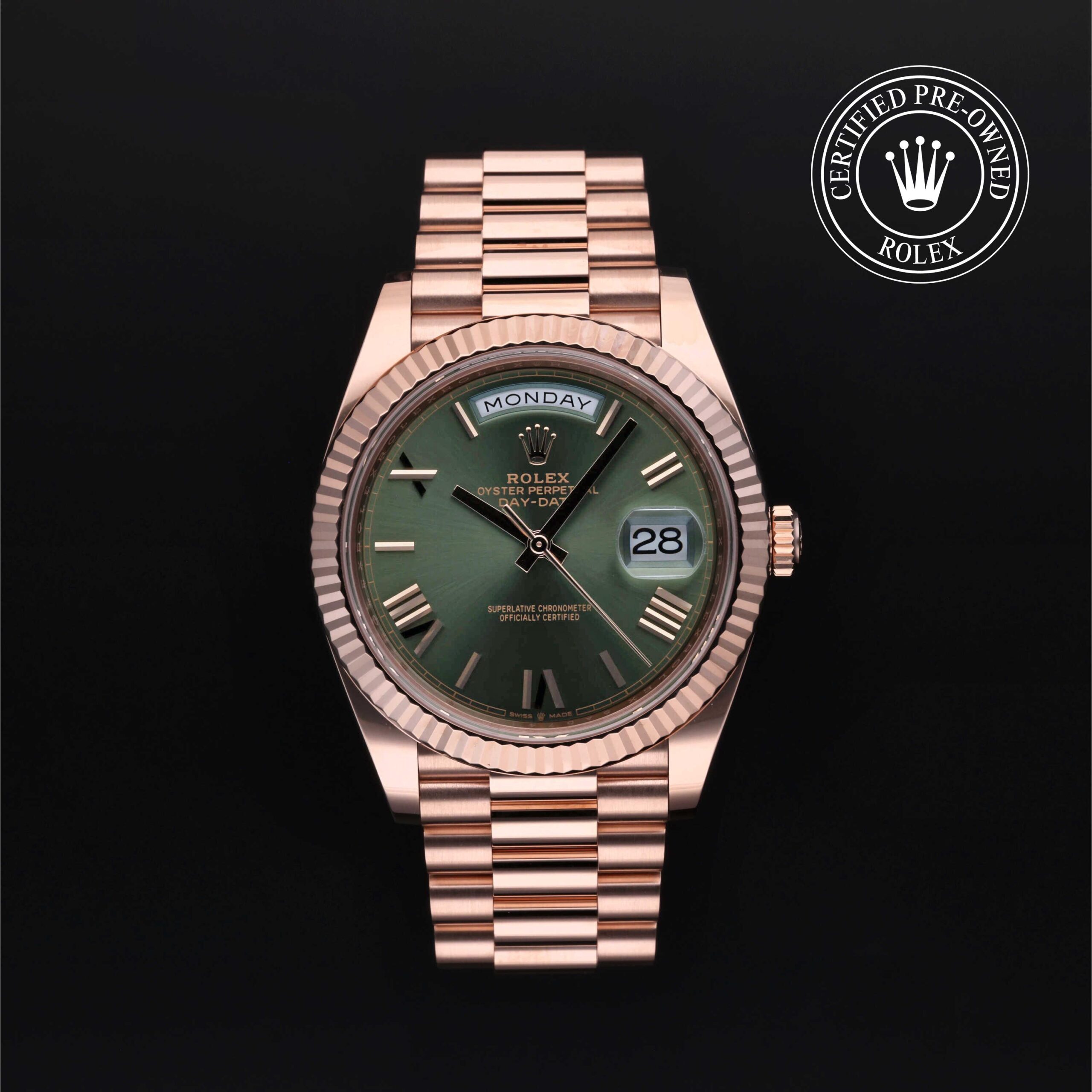 Rolex Certified Pre-Owned Day-Date 40mm Everose Gold 2021 Reference 228235