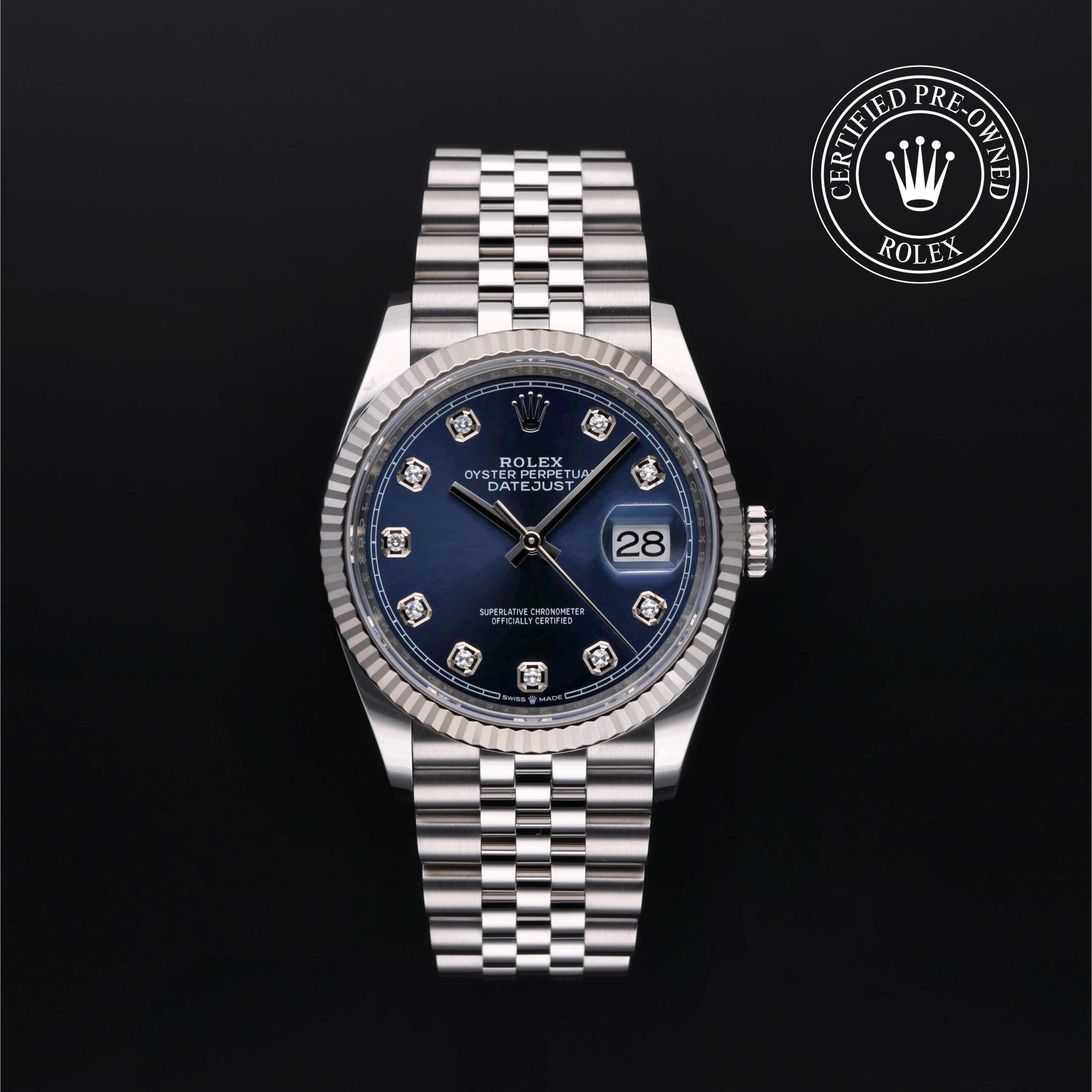 Rolex Certified Pre-Owned Datejust 36mm Rolesor 18 Carat White 2023 Reference 126234