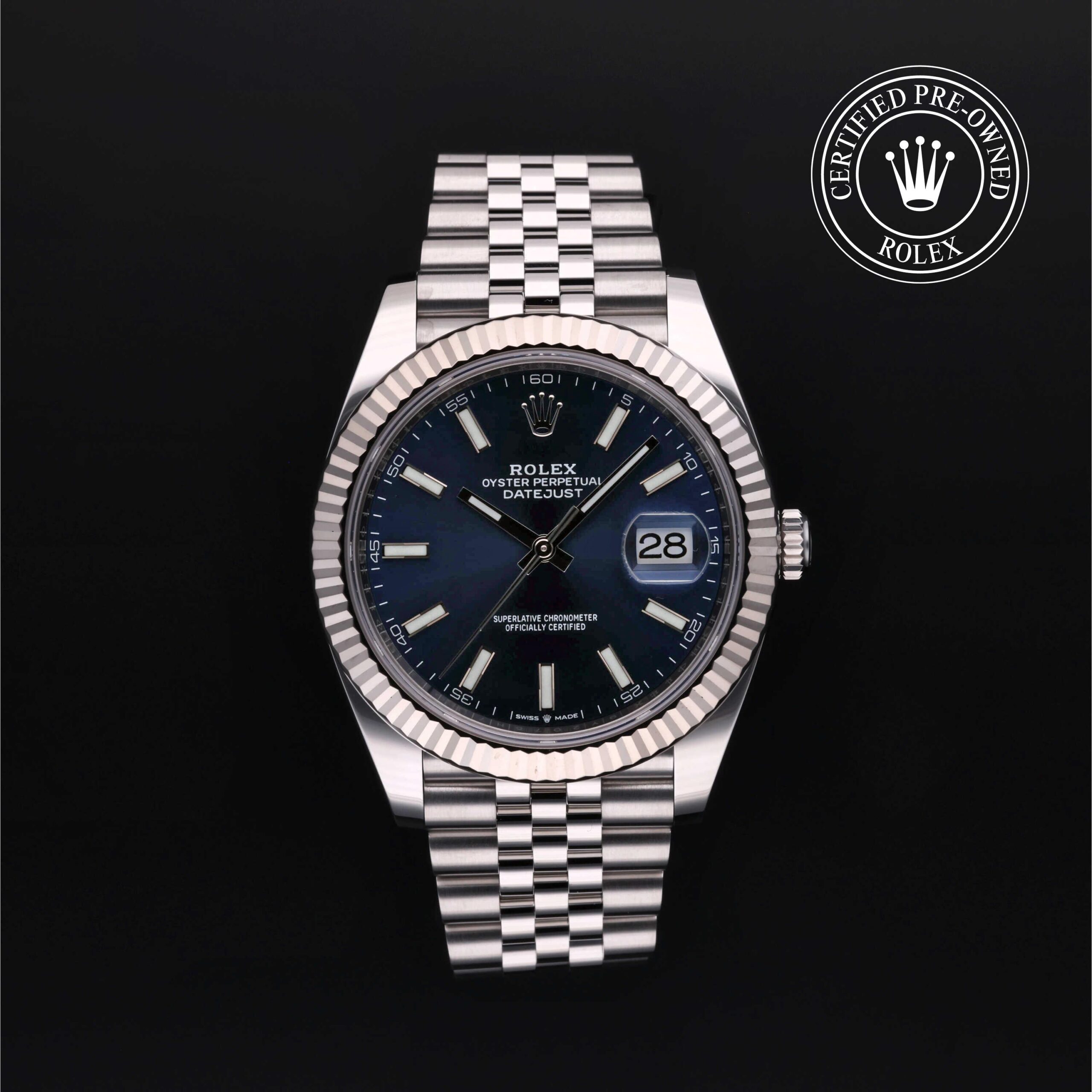 Rolex Certified Pre-Owned Datejust 41mm Rolesor White 2021 Reference 126334