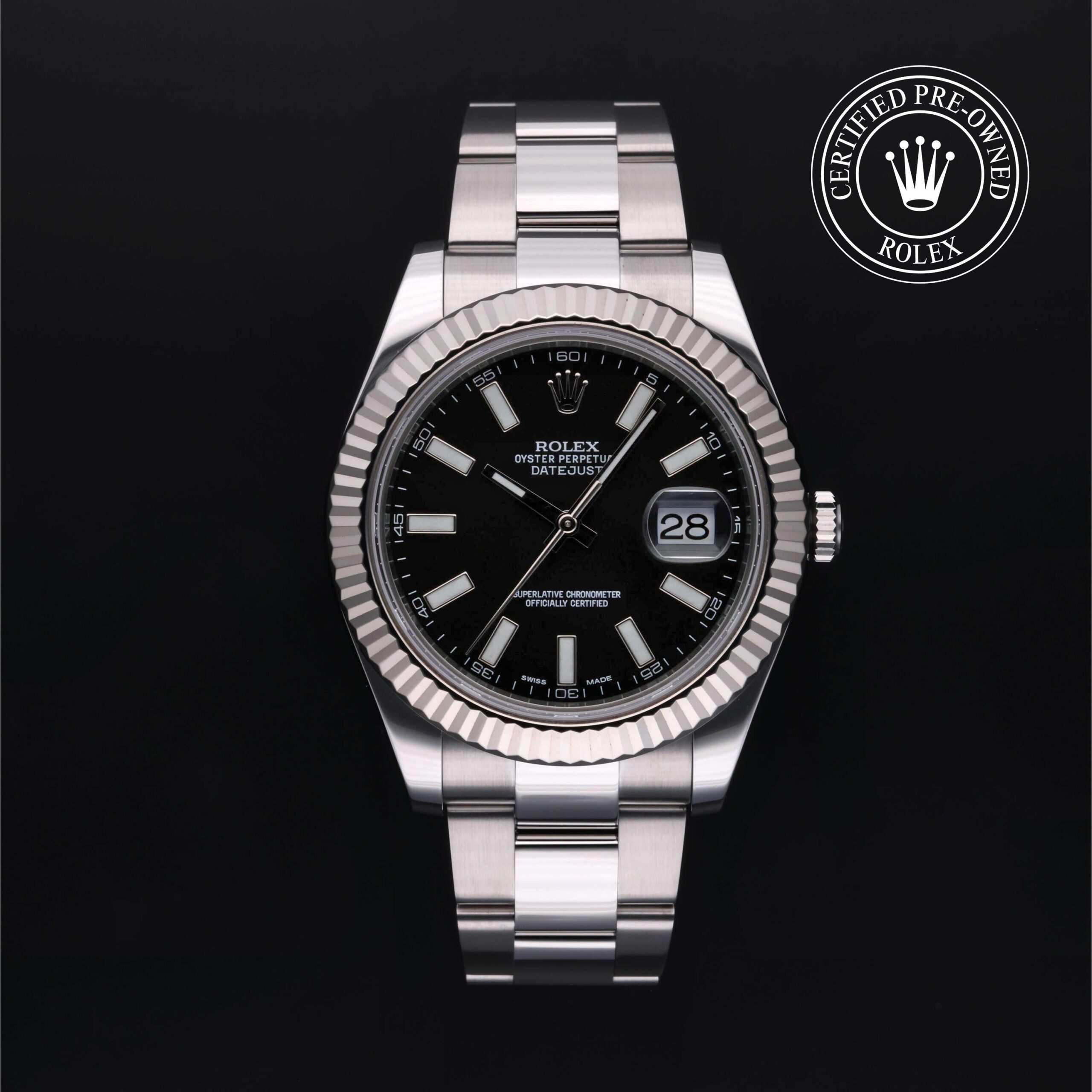 Rolex Certified Pre-Owned Datejust II 41mm White Rolesor 2014 Reference 116334