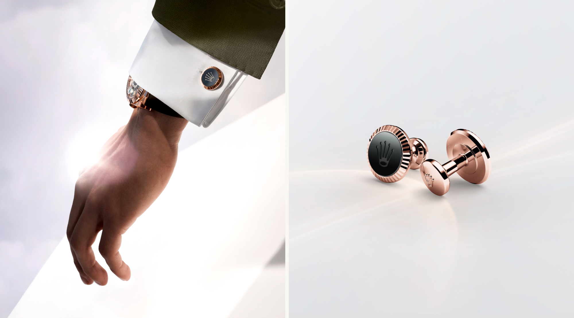 ‘Fluted’ cufflinks<br>An iconic aesthetic